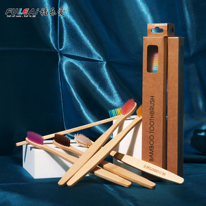 Fuleai Bamboo <b>Toothbrush</b> Adult Soft Bristle Biodegradable <b>With</b> Kraft Paper <b>Case</b> - Product Image 1