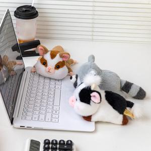 Оптовая продажа, пухлое лицо, милый маленький олень енот, панда, плюшевые игрушки, кукла, пушистые мягкие удобные мягкие игрушки животных - Product Image 6