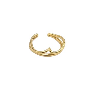 yunnique Minimalist Geometric <b>Open</b> <b>Ring</b> Gold Silver Plated Titanium Steel Unisex Index Finger Fashion Jewelry Daily Wear - Product Image 5