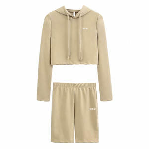 Ensemble en molleton bleu pour femme 2026 – <span class=keywords><strong>Sweat</strong></span> à capuche à manches longues et pantalon décontracté coupe régulière, deux pièces, couleur unie - Product Image 5