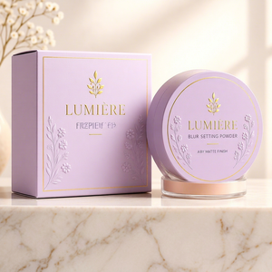 Custom Square Rigid Setting Powder <b>Box</b> with Matte Lamination Paperboard Material for <b>Cosmetic</b> Packaging - Product Image 1