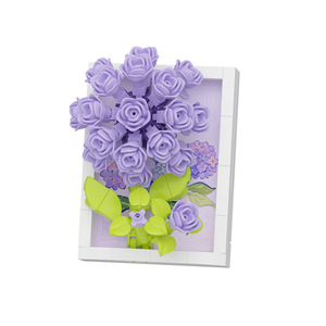 Ensemble de blocs de construction Dream Frame Flower Shadow Box, 100-200 pièces, pour enfants, ornement de bureau, cadeau - Product Image 1