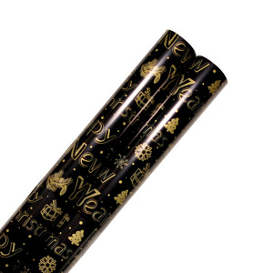 Xmas đóng gói kim loại Lấp Lánh Trắng và đen Sheets quà tặng giáng sinh giấy gói - Product Image 6