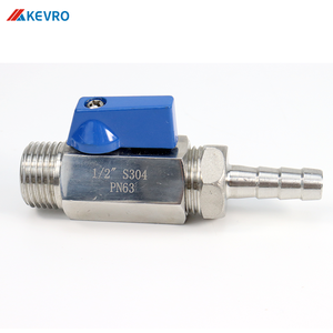 <strong>Mini</strong> <strong>Ball</strong> <strong>Valve</strong> 3/8 Inch NPT BSP Thread Stainless Steel 316 Female to Male Connector Compact Shut Off <strong>Valve</strong> - Product Image 5