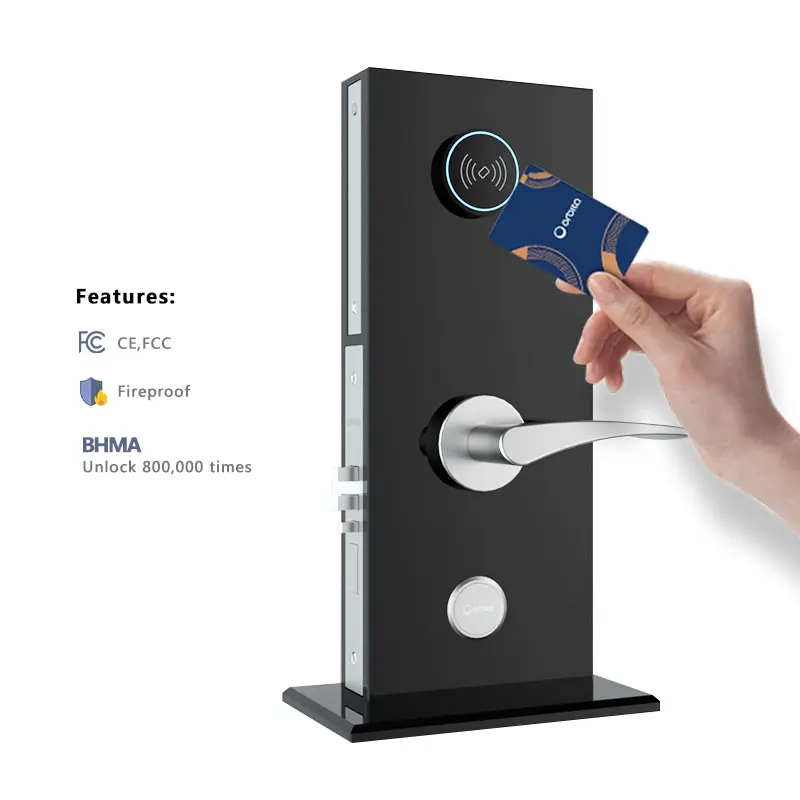 5 Star European Standard M1 Mf Encoder Sensor Rfid Access Control Hotel Room Smart Chip Touch Key Card Split Door Locks Zigbee