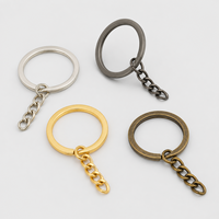 Accessoires de porte-clés en métal doré et argenté durables, forme cœur, avec mousqueton pivotant pour sac à main, jouet, pièces de bricolage, vente en gros