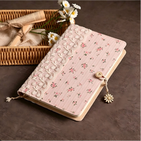 Carnet en tissu dentelle fleurie A5 A6, carnet floral fait main, ligné ou vierge, journal de voyage, cadeau