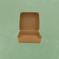 Boîte à hamburger rigide portable haut de gamme écologique, jetable, robuste, recyclable, biodégradable, avec logo personnalisé