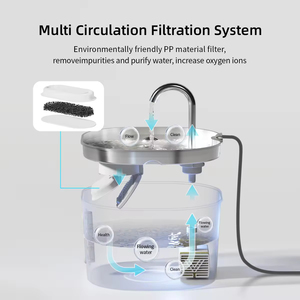 Atacado 2.2L Fonte Ultra-Silencioso Aço Inoxidável Automático Cat Água Potável Auto <span class=keywords><strong>Pet</strong></span> Water Dispenser - Product Image 4