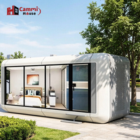 Module de conteneur en acier Cammi House, cabine en forme de capsule, maison polyvalente pour usage multiple comme bureau, hôtel, salon et chambre à coucher