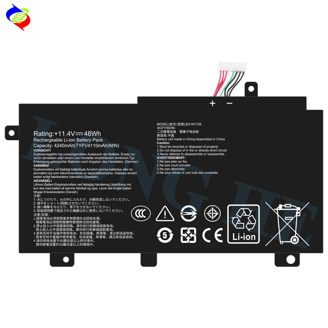 4240mah B31N1726 Type A Replacement Notebook Battery for asus FX80G FX86F/G FX95G FX505G FX506