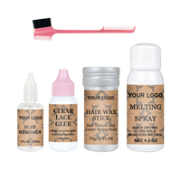 Colle pour perruques en dentelle résistante sur mesure en gros, adhésif en spray effet fondant à marque privée, colle pour dentelle imperméable