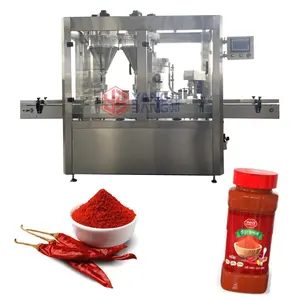 YB Automatic 2 Heads Chili Powder Bottle Filling Machine Production Line Auger Filler Pepper Powder Bottling Machine