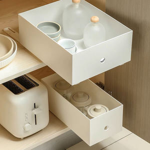 Glissières de tiroir à panier extractible DIY, glissières de remplacement pour tiroir, guide de rail, barre de panier, blanc - Product Image 4