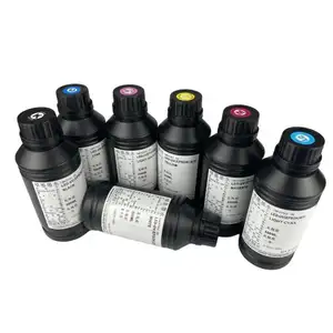 UV-LED-Tinte 250ML/ 500ML CMYKLcLm Lack A3 Blatt 30cm Rollen druck A und B DTF AB Aufkleber folie für UV Epson DTF Drucker