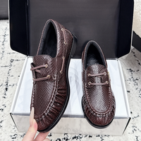 Mocassins plissés à lacets en faux daim pour femmes, chaussures bateau plates décontractées et confortables pour le quotidien et le bureau, également adaptées aux hommes
