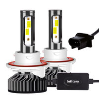 Infitary 12V Super Bright 6500k LED Ampoule Phare 3570 Puces pour H1 H3 H4 H7 9005 9006 Ampoules Haute Performance