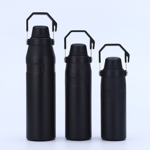Botella Deportiva Aislada de Acero Inoxidable de Doble Pared, 500 ml, Botella de Agua para Ciclismo con Asa para Bebidas al Aire Libre - Product Image 1