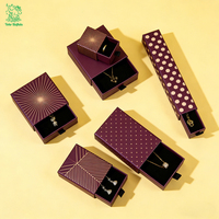 Boîte à tiroir en carton rigide personnalisée de qualité supérieure pour bijoux, emballage coulissant de luxe avec logo