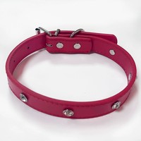 Collier Moderne et Élégant en PU avec Perles et Diamants pour Chats et Chiens, Imperméable et Durable, Personnalisable pour Chiens de Petite/Moyenne/Grande Taille
