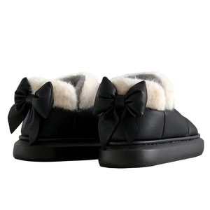 Pantoufles en coton à nœud explosif pour femmes d'automne et d'hiver, adaptées à la chaleur intérieure et à l'utilisation domestique - Product Image 5