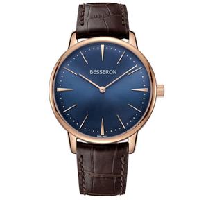 Reloj de Pulsera BESSERON de 42 mm, Marca Personalizada, Movimiento de Cuarzo, Acero Inoxidable, Resistente al Agua, Correa de Piel de Cocodrilo, para Hombre - Product Image 2