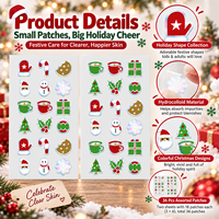 Patchs anti-acné hydrocolloïdes colorés de Noël OEM/ODM, formes Père Noël, Bonhomme de neige, Sapin, Marque privée