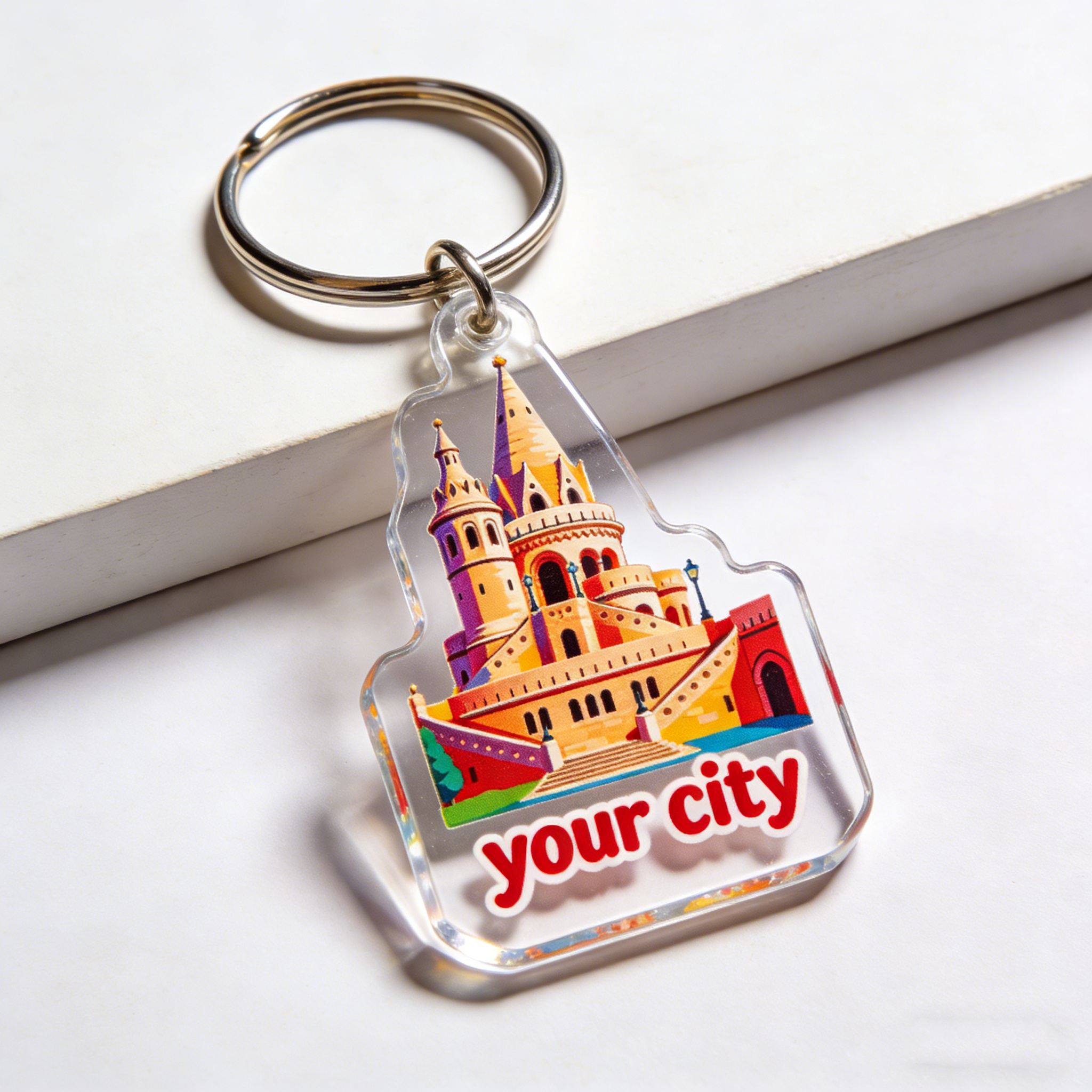 Custom City Skyline Keychain
