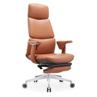 Chaise de bureau de direction ergonomique et confortable en cuir PU à dossier haut, réglable en hauteur, pour mobilier de bureau moderne et luxueux en immeuble de bureaux
