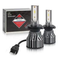 Accessoires automobiles, ampoule de phare LED pour voiture en aluminium V10 48W 6000K CSP H1 H7 H11 H3 9005 9006 12V
