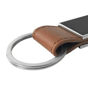 Móc chìa khóa da sang trọng vòng chìa khóa tùy chỉnh in trống da thật Móc chìa khóa số lượng lớn PU chính hãng da Keychain - Product Image 5