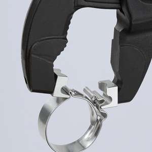 KNIPEX - 85 51 180 C SB <b>Hose</b> <b>Clamp</b> <b>Pliers</b> for Click <b>clamps</b> grey atramentized, handles with non-slip plastic coating - Product Image 3