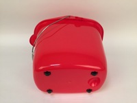 CLEANIC HM32053 Seau en plastique PP 15L avec essoreuse à sec, durable, multi-usage, compatible eau bouillante, pour nettoyage domestique, avec poignée à roulettes pour serpillière