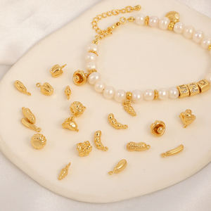 จี้ทอง 18K ชุบทองเหลือง สไตล์ชนบท รูปถั่วลิสง มะเขือยาว ฟักทอง จี้ผักสำหรับทำเครื่องประดับ - Product Image 2