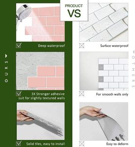 Pegatinas de Vinilo 3D con Diseño de Mármol para Pared, Autoadhesivas, Impermeables, para <span class=keywords><strong>Cocina</strong></span> y Baño - Product Image 4