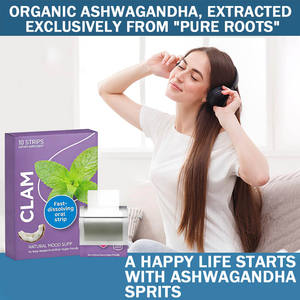 Suplemento Dietético Orgánico de Ashwagandha Sin Gluten para Adultos OEM/ODM - Tiras Orales de Disolución Rápida para Alivio del Estrés y Relajación - Product Image 2