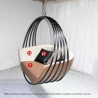Balançoire de chambre à coucher, chaise suspendue de balcon de salon intérieur, chaise berçante de loisirs, chaise suspendue de canapé d'acier inoxydable de panier
