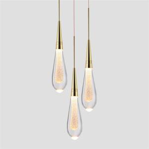 Pha lê LED Đèn Mặt dây chuyền cho phòng ngủ phòng ăn Bar Water <span class=keywords><strong>Drop</strong></span> Chandelier cầu thang trang trí nội thất treo đèn - Product Image 5