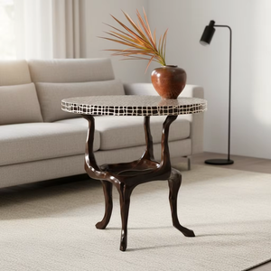 Tavolino da Caffè Moderno Minimalista in Legno Massello Organico per Angolo Lettura in Libreria Vintage e Sala Prova di Marca di Design - Product Image 2