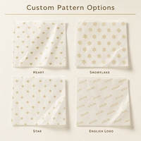 Papier de soie personnalisé imprimé à l'or 50x70cm, papier de soie en fibre de luxe, logo personnalisé pour vêtements, emballage cadeau de Noël