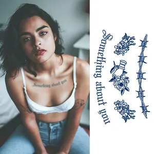 สติกเกอร์สักลายชั่วคราวกันน้ำ ติดทนนานถึง 2 สัปดาห์ ผลิตจากหมึกจากพืช ลายจาเกา สำหรับติดบนแขนและร่างกาย - Product Image 1