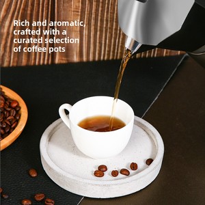 <span class=keywords><strong>Cafetera</strong></span> Moka de Aluminio Negra y Plateada, <span class=keywords><strong>Cafetera</strong></span> Espresso <span class=keywords><strong>Italiana</strong></span> de Estilo Octagonal con Asa Negra - Product Image 4
