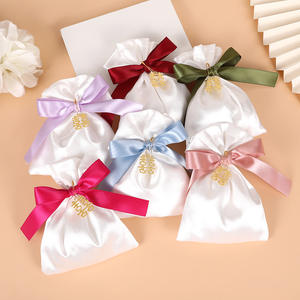 Tas kesukaan tali <span class=keywords><strong>Satin</strong></span>-Ins pernikahan & kantong hadiah pesta untuk permen/sampel parfum/Perhiasan, dapat disesuaikan & digunakan kembali (Pastel) - Product Image 1