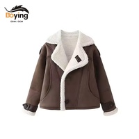 Manteau en laine rétro pour femme, col à revers, coupe ample, style européen et américain, chaud, automne-hiver, vente en gros OEM ODM