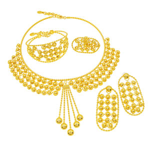 Fabricant de <span class=keywords><strong>bijoux</strong></span> à la mode de Guangzhou, ensembles de <span class=keywords><strong>bijoux</strong></span> élégants en plaqué <span class=keywords><strong>or</strong></span> <span class=keywords><strong>18</strong></span> <span class=keywords><strong>Carat</strong></span> de dubaï pour femmes - Product Image 4