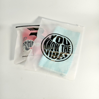 Sac à zip-lock en plastique givré avec logo imprimé personnalisé de haute qualité Vente en gros d'usine pour chandails chaussettes chaussures Emballage mat réutilisable
