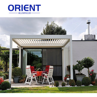 Pergola rétractable en aluminium pour jardin, pergola en aluminium imperméable pour l'extérieur, kit de pergola pour le stationnement des voitures
