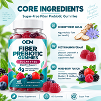 Gummies de fibres prébiotiques sans sucre pour le soutien digestif – Complément personnalisé OEM/ODM à base de pectine pour la routine quotidienne de santé intestinale