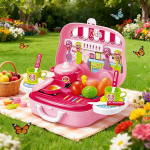 Ensemble de jouets de cuisine pour filles, 24 pièces, pour jouer à faire semblant de cuisiner avec des casseroles, des poêles, des ustensiles et des accessoires alimentaires en plastique, à partir de 3 ans - Product Image 3