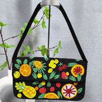 Sac à bandoulière en perles de verre colorées Dost Sed entièrement recouvert avec fournitures de perles en polyester et paillettes acryliques pour cadeaux